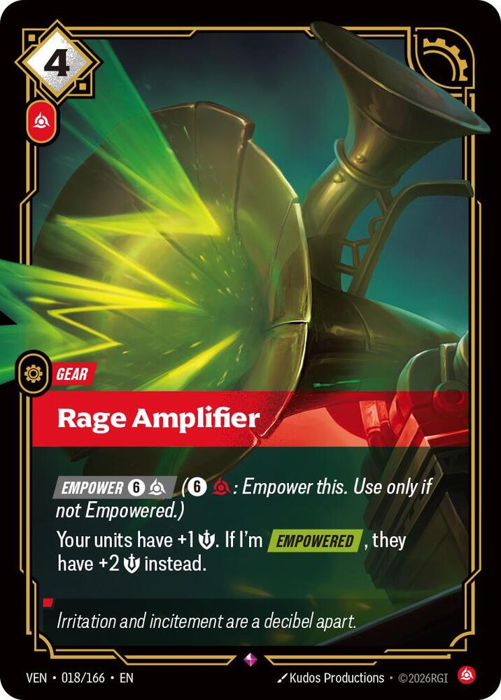 Rage Amplifier 018/166 (Vendetta)  - Foil | Good Games Morley