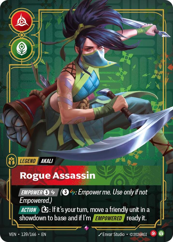 Akali - Rogue Assassin 139/166 (Vendetta)  - Foil | Good Games Morley