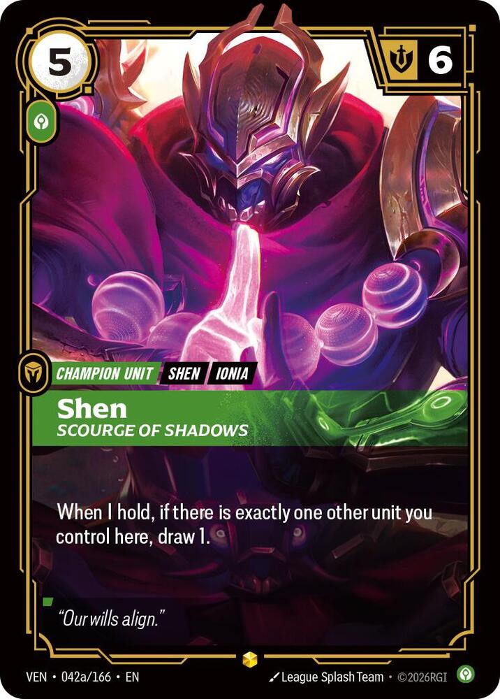 Shen - Scourge of Shadows 042a/166 (Vendetta)  - Foil | Good Games Morley