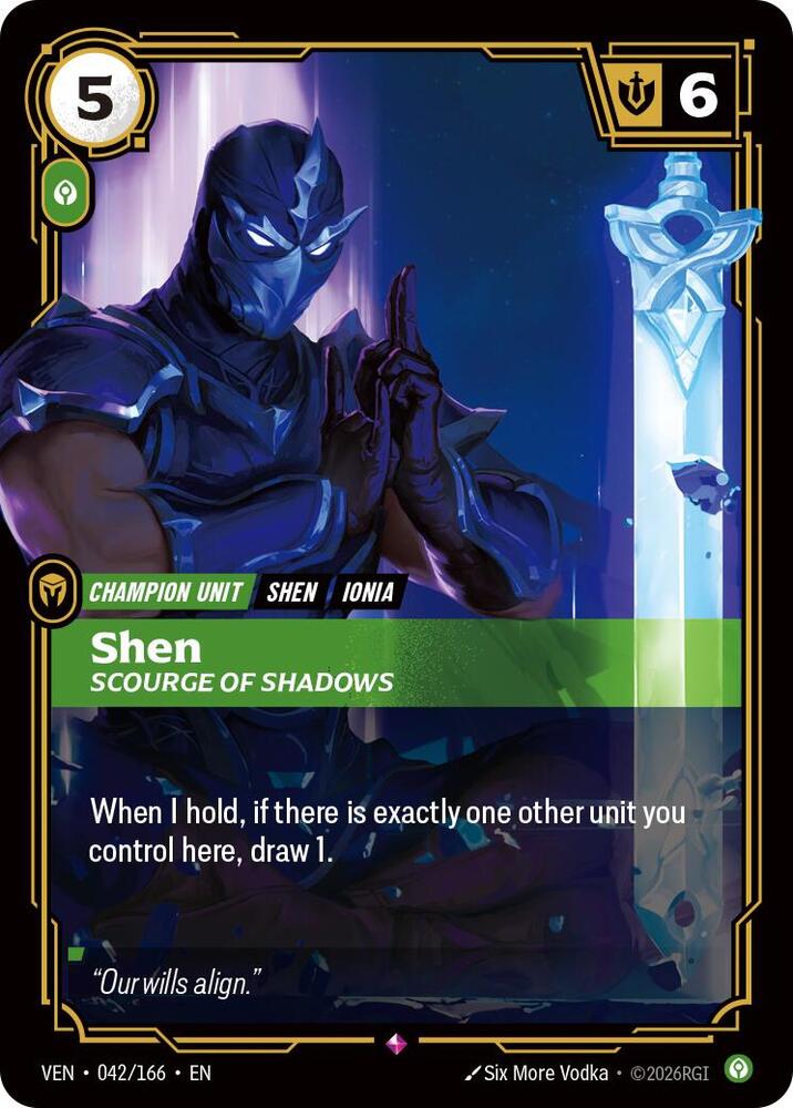 Shen - Scourge of Shadows 042/166 (Vendetta)  - Foil | Good Games Morley