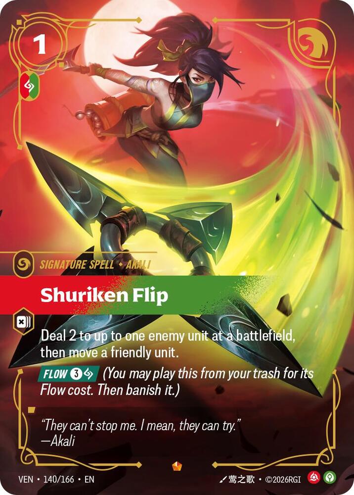 Shuriken Flip 140/166 (Vendetta)  - Foil | Good Games Morley