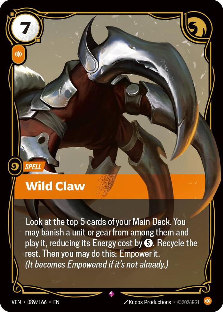 Wild Claw 089/166 (Vendetta)  - Foil | Good Games Morley