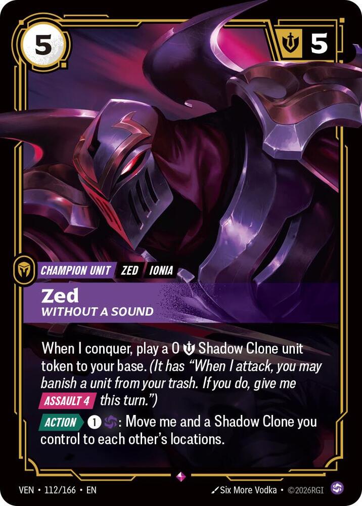 Zed - Without a Sound 112/166 (Vendetta)  - Foil | Good Games Morley