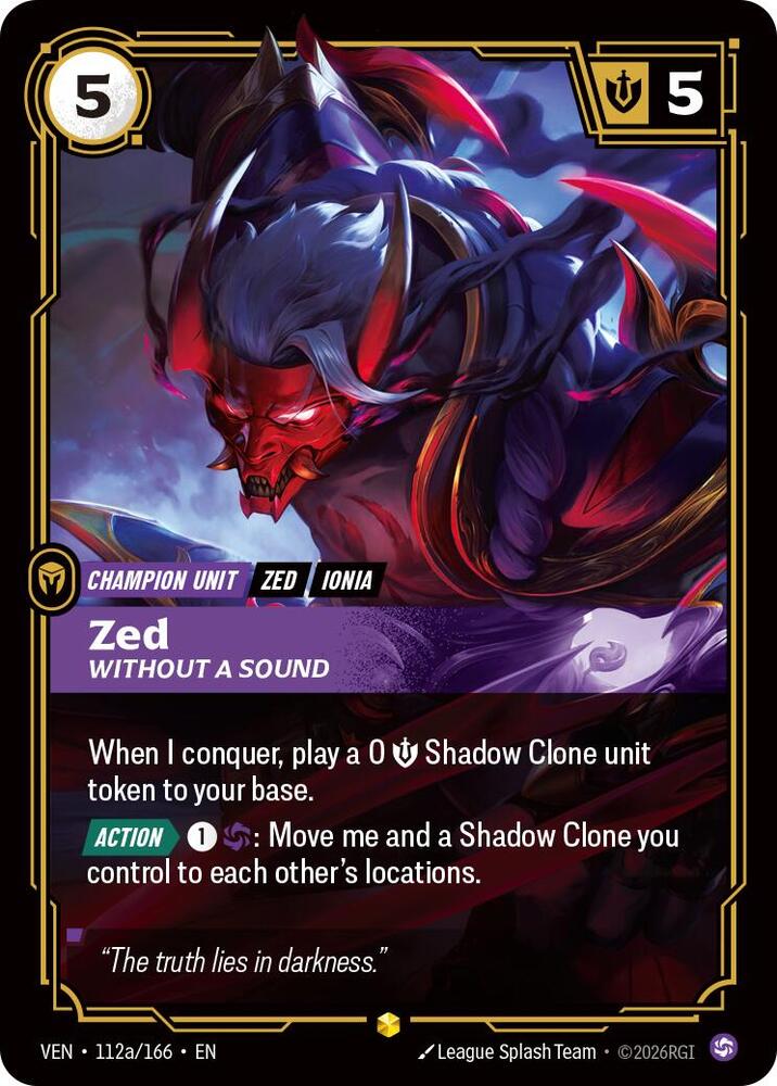 Zed - Without a Sound 112a/166 (Vendetta)  - Foil | Good Games Morley