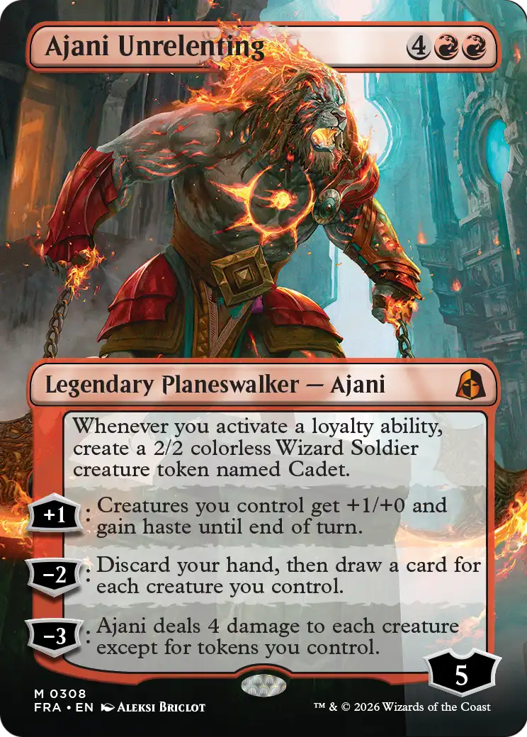 Ajani Unrelenting 308 (Reality Fracture)  - Borderless | Good Games Morley