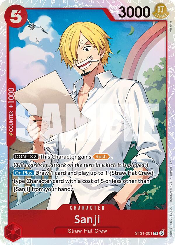 Sanji ST31-001 (Starter Deck 31: RED Monkey.D.Luffy)  - Foil | Good Games Morley