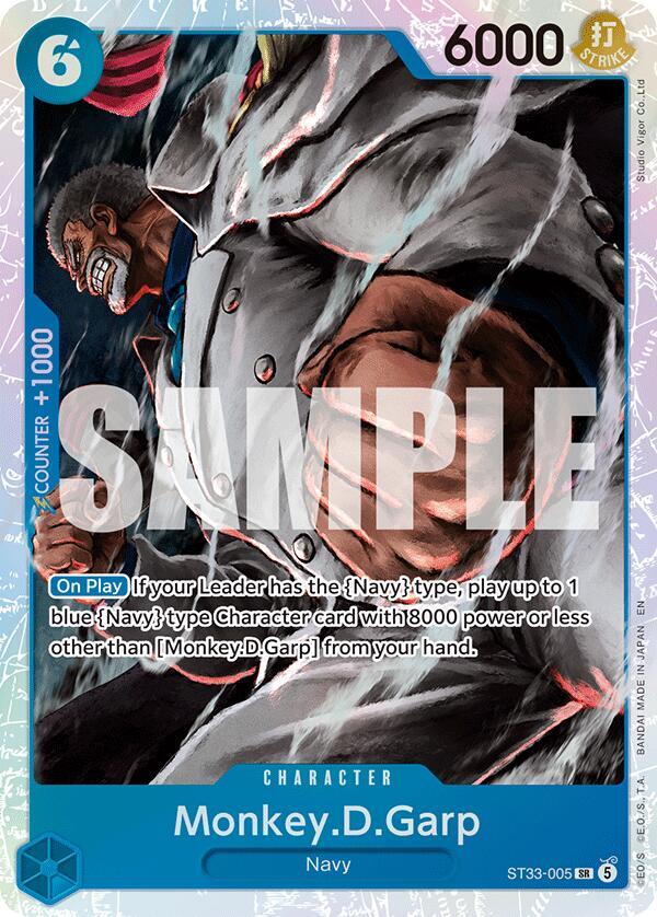 Monkey.D.Garp ST33-005 (Starter Deck 33: BLUE Kuzan)  - Foil | Good Games Morley