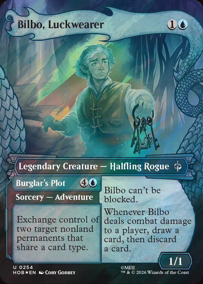 Bilbo, Luckwearer // Burglar's Plot 254 (The Hobbit)  - Showcase Surge Foil | Good Games Morley