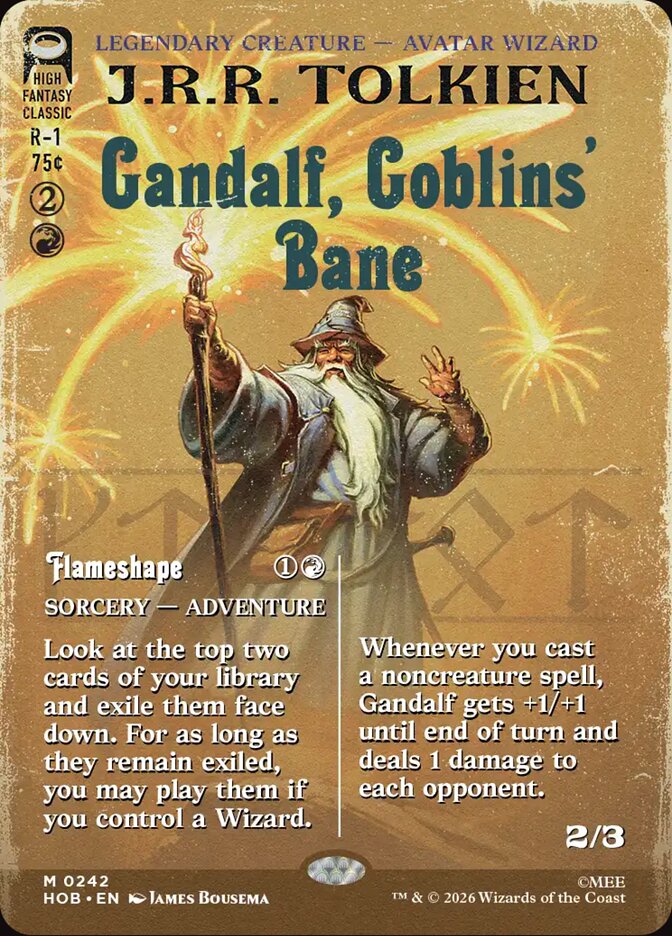 Gandalf, Goblins' Bane // Flameshape 242 (The Hobbit)  - Borderless | Good Games Morley