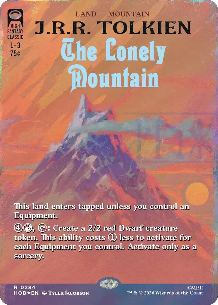The Lonely Mountain 284 (The Hobbit)  - Borderless Surge Foil | Good Games Morley