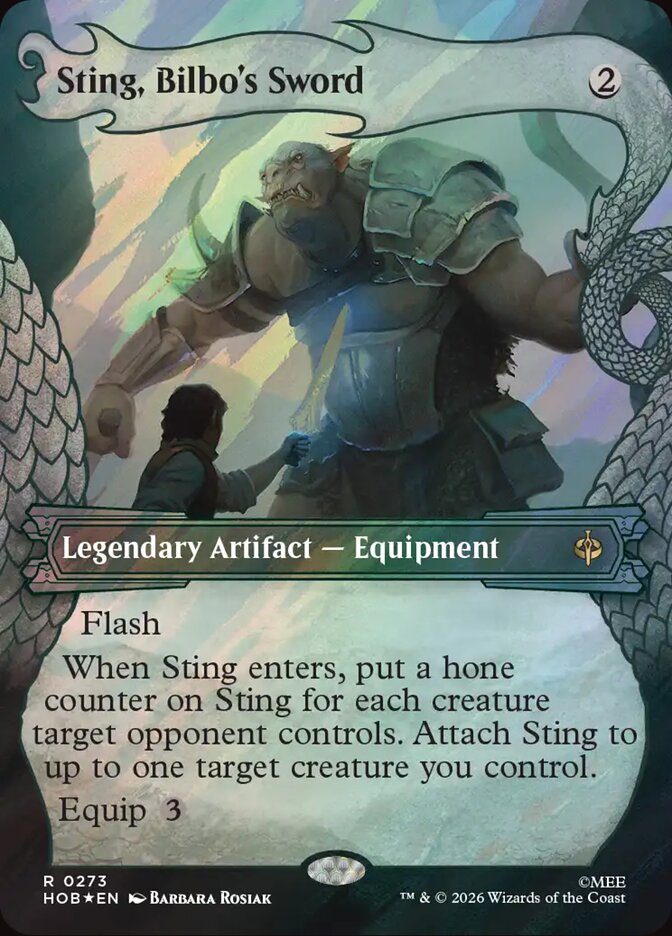 Sting, Bilbo's Sword 273 (The Hobbit)  - Showcase Surge Foil | Good Games Morley