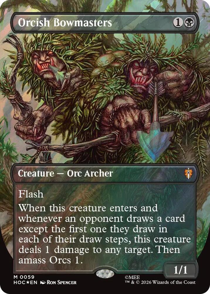 Orcish Bowmasters 59 (The Hobbit: Eternal-Legal)  - Borderless Surge Foil | Good Games Morley