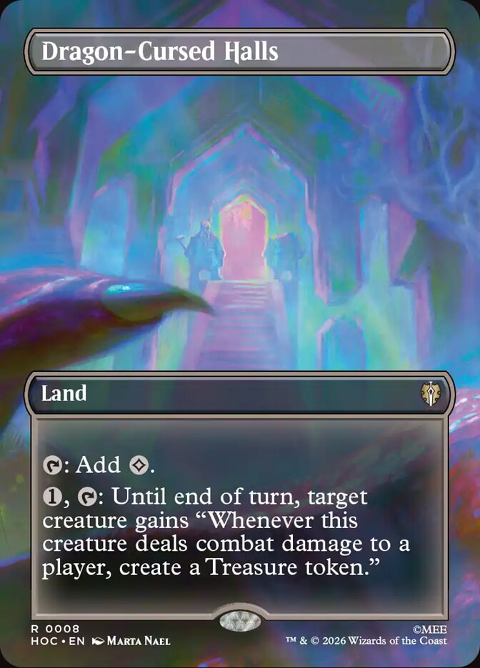 Dragon-Cursed Halls 8 (The Hobbit: Eternal-Legal)  - Borderless Foil | Good Games Morley