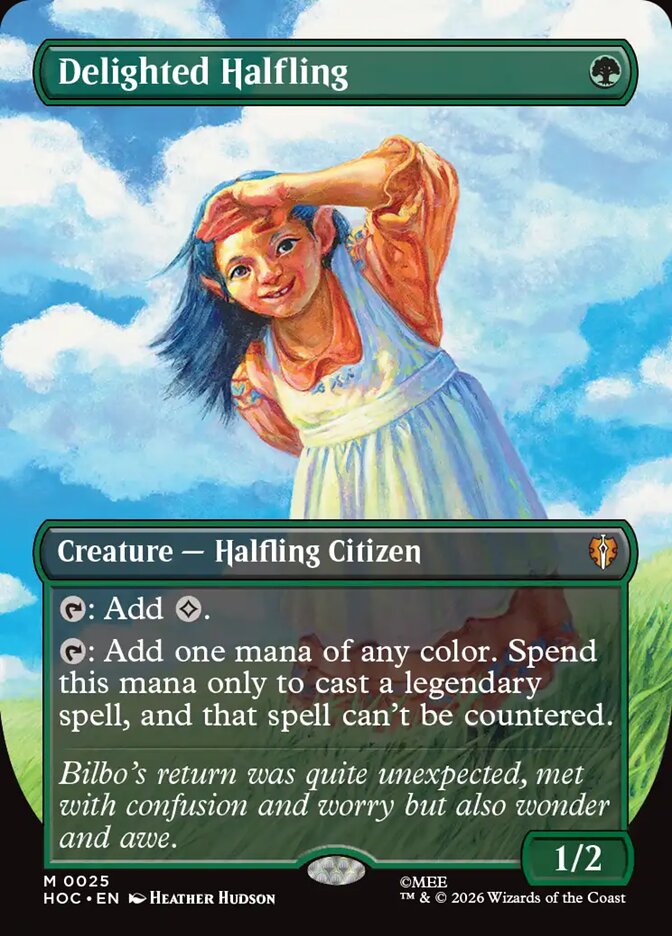 Delighted Halfling 25 (The Hobbit: Eternal-Legal)  - Borderless Foil | Good Games Morley