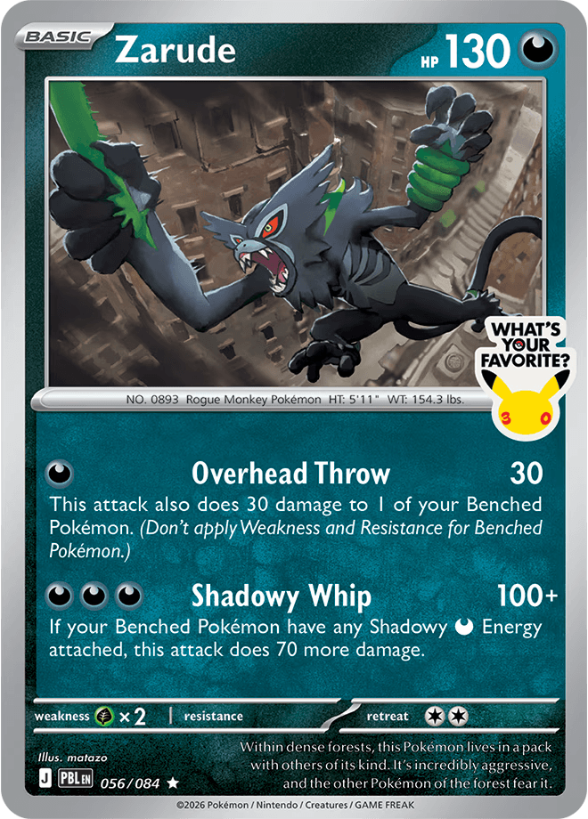Zarude Whats Your Favorite Stamp 056/084 (Miscellaneous Cards & Products)  - Holofoil | Good Games Morley