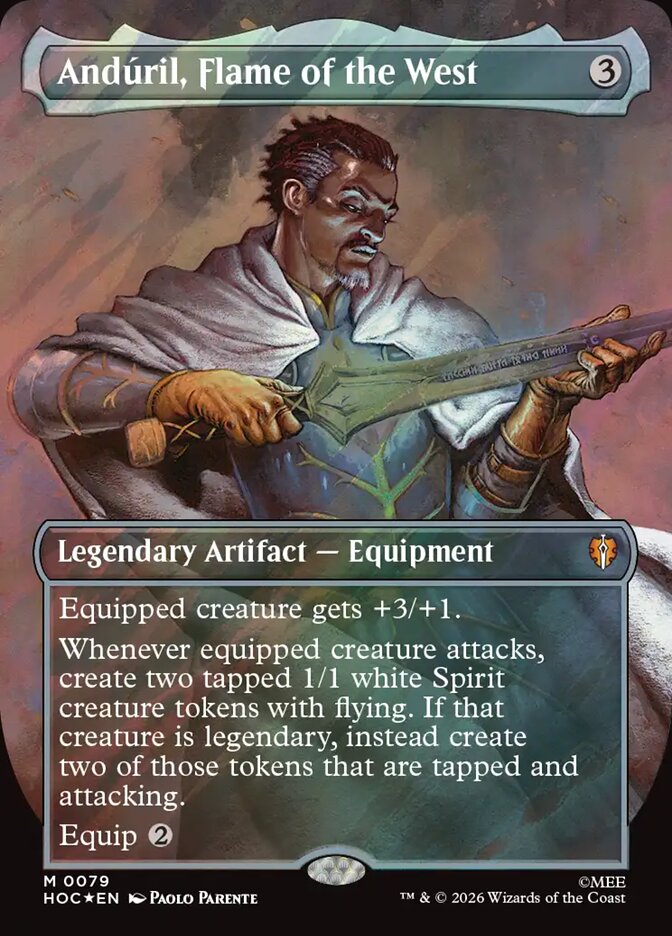 Andúril, Flame of the West 79 (The Hobbit: Eternal-Legal)  - Borderless Surge Foil | Good Games Morley