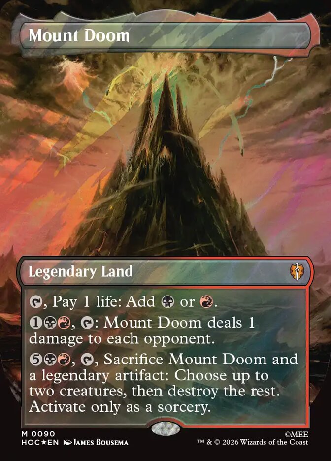 Mount Doom 90 (The Hobbit: Eternal-Legal)  - Borderless Surge Foil | Good Games Morley