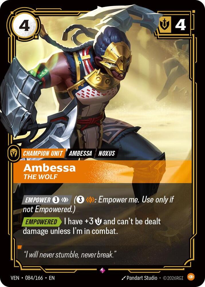 Ambessa - The Wolf 084/166 (Vendetta)  - Foil | Good Games Morley