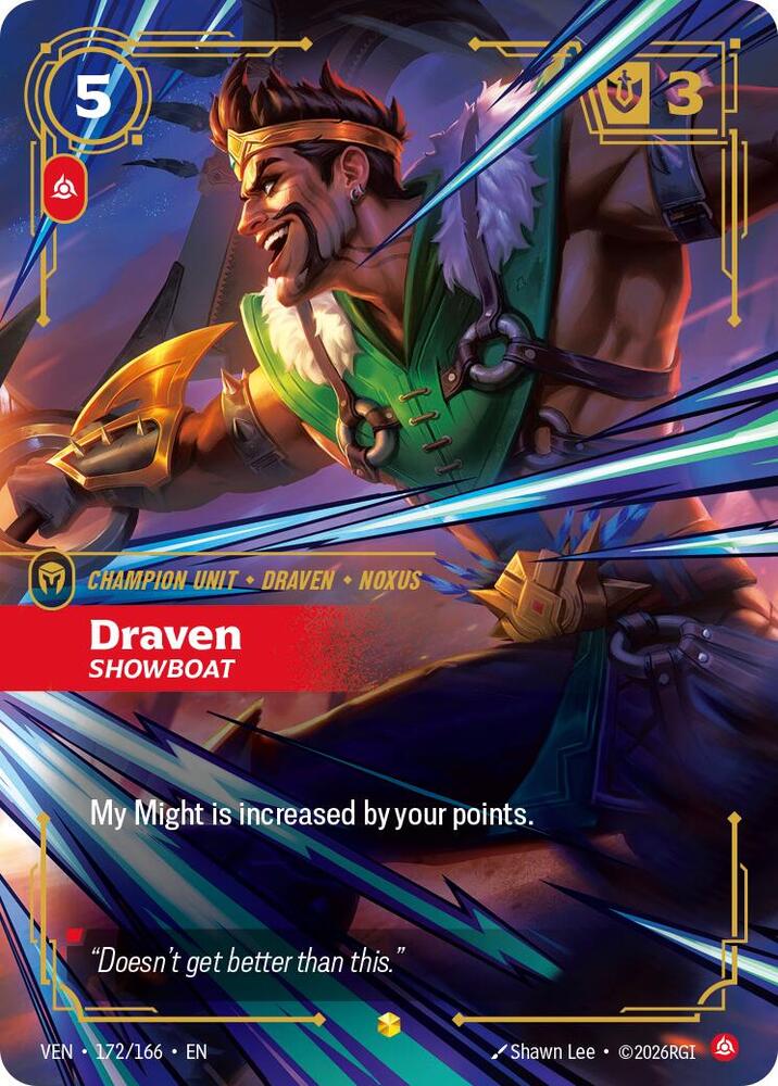 Draven - Showboat 172/166 (Vendetta)  - Foil | Good Games Morley