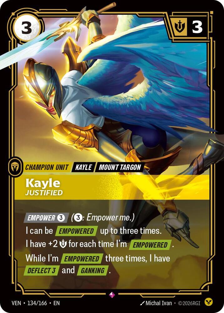 Kayle - Justified 134/166 (Vendetta)  - Foil | Good Games Morley