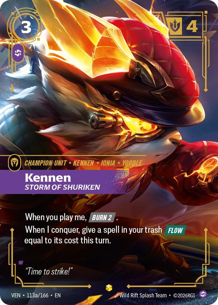 Kennen - Storm of Shuriken 113a/166 (Vendetta)  - Foil | Good Games Morley
