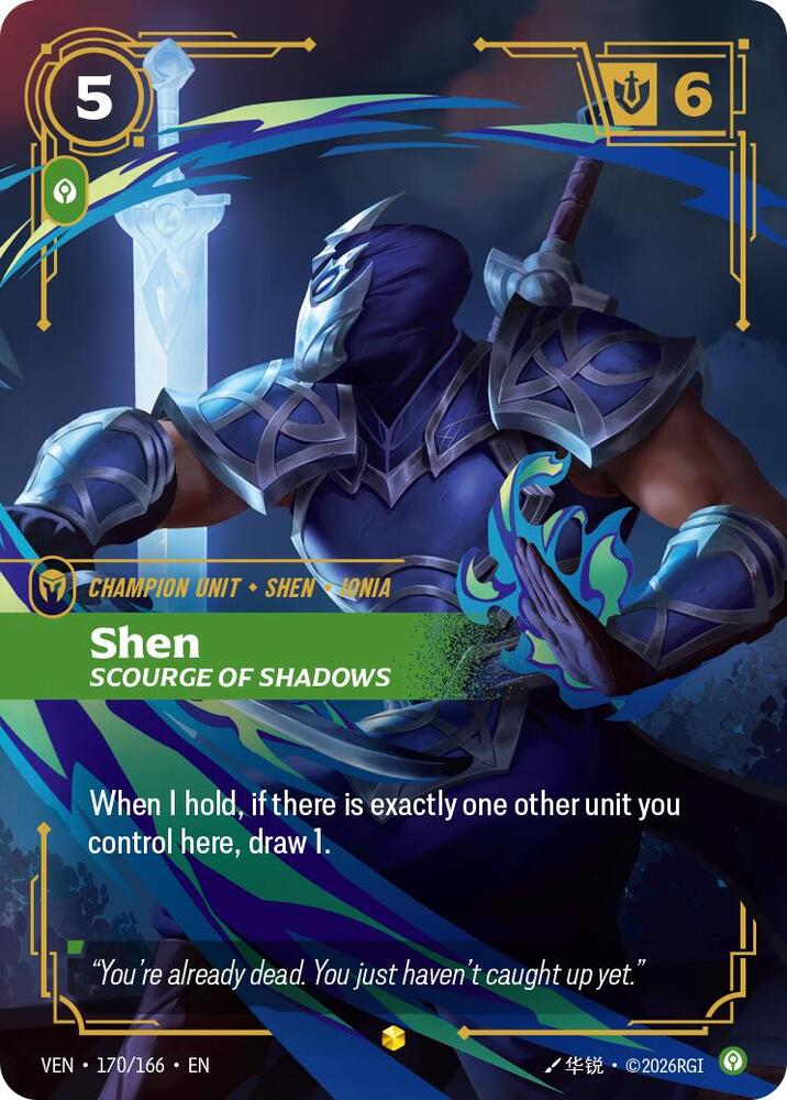 Shen - Scourge of Shadows 170/166 (Vendetta)  - Foil | Good Games Morley