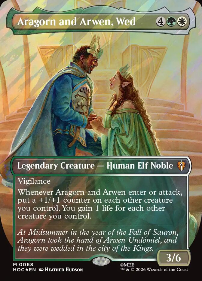 Aragorn and Arwen, Wed 68 (The Hobbit: Eternal-Legal)  - Borderless Surge Foil | Good Games Morley