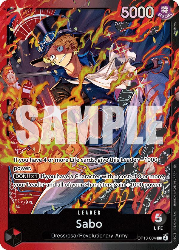 Sabo OP13-004 (Starter Deck 35: RED/BLACK Sabo)  - Foil | Good Games Morley