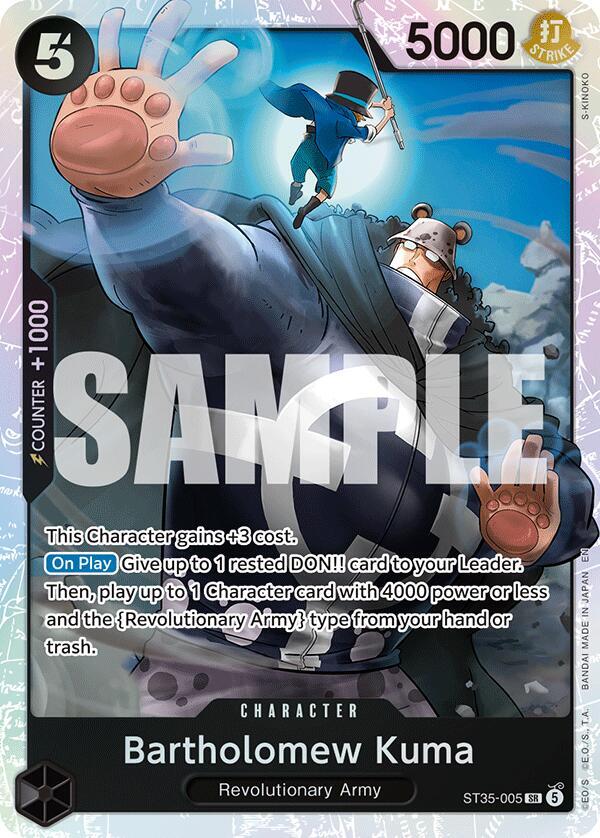 Bartholomew Kuma ST35-005 (Starter Deck 35: RED/BLACK Sabo)  - Foil | Good Games Morley