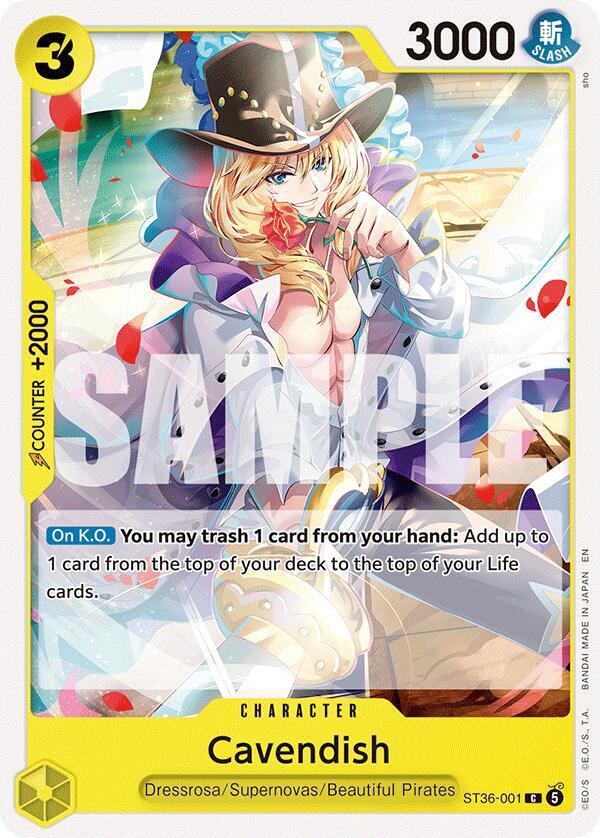 Cavendish ST36-001 (Starter Deck 36: YELLOW Eustass"Captain"Kid)  | Good Games Morley