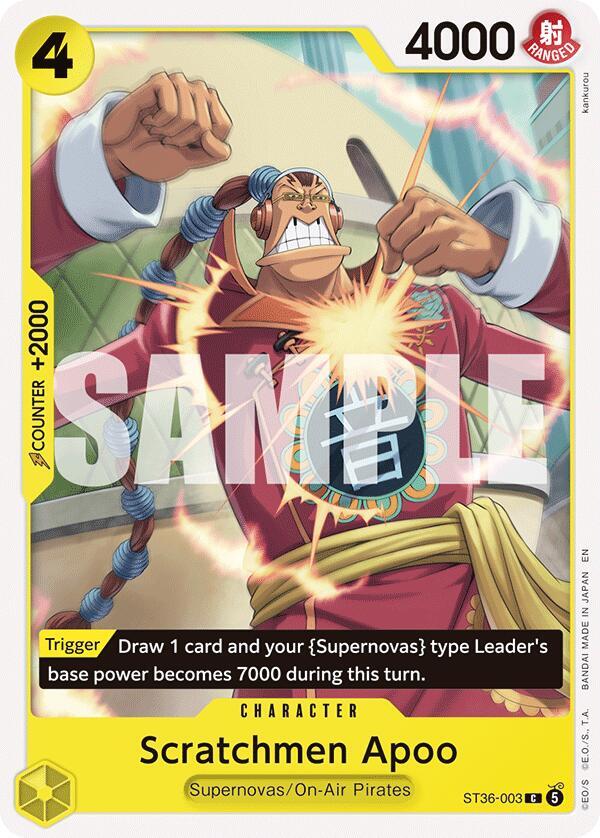 Scratchmen Apoo ST36-003 (Starter Deck 36: YELLOW Eustass"Captain"Kid)  | Good Games Morley