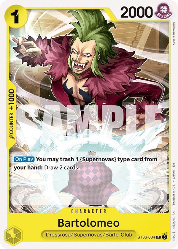Bartolomeo ST36-004 (Starter Deck 36: YELLOW Eustass"Captain"Kid)  | Good Games Morley