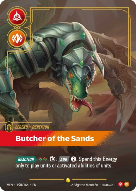 Renekton - Butcher of the Sands 190/166 (Vendetta)  - Foil | Good Games Morley