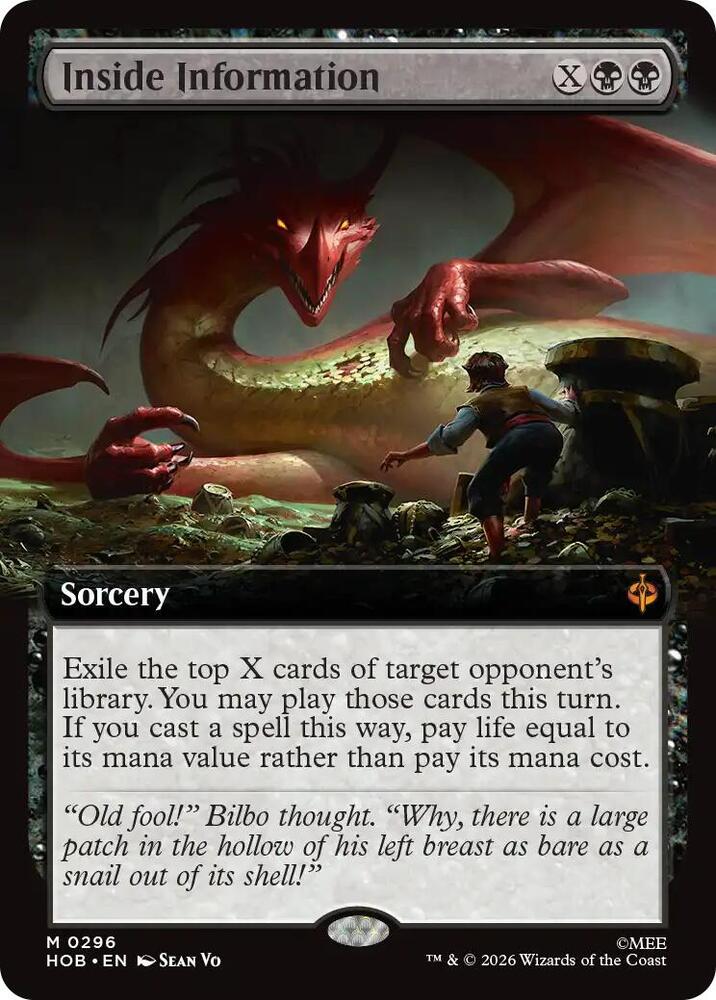 Inside Information 296 (The Hobbit)  - Extended Art Foil | Good Games Morley
