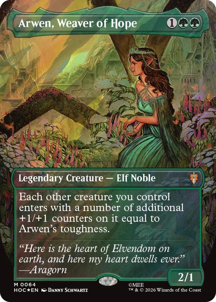Arwen, Weaver of Hope 64 (The Hobbit: Eternal-Legal)  - Borderless Surge Foil | Good Games Morley