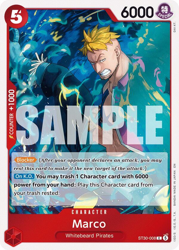Marco ST30-008 (Starter Deck EX: Luffy & Ace)  - Foil | Good Games Morley