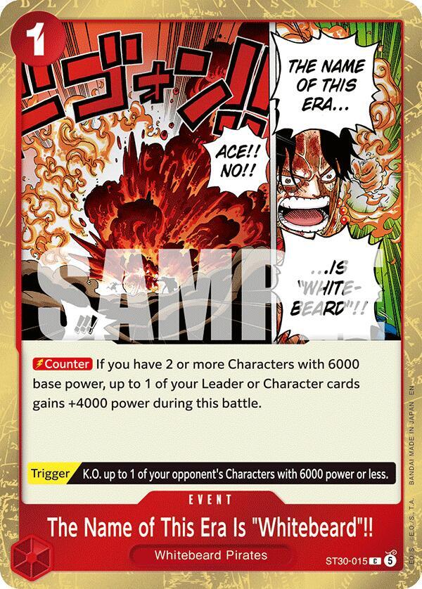 The Name of This Era Is Whitebeard ST30-015 (Starter Deck EX: Luffy & Ace)  - Foil | Good Games Morley