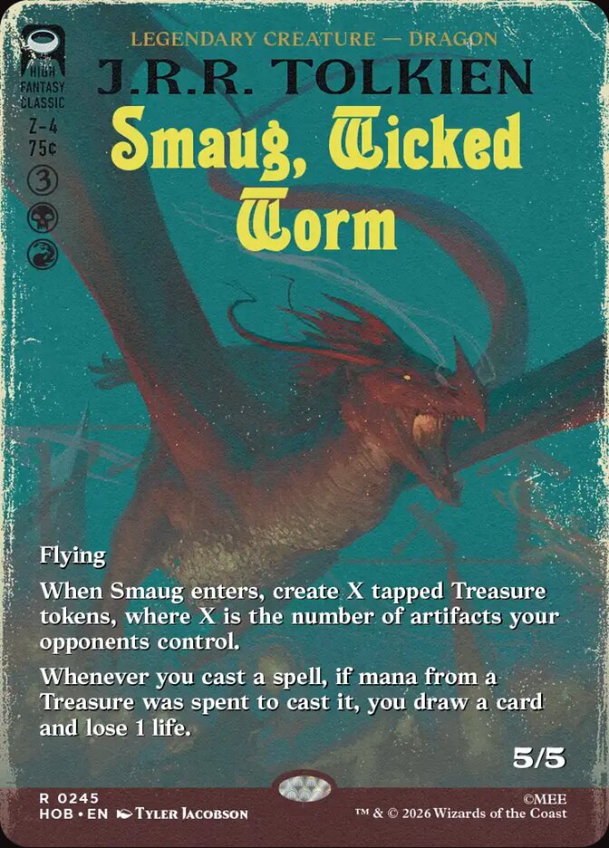 Smaug, Wicked Worm 245 (The Hobbit)  - Borderless Foil | Good Games Morley