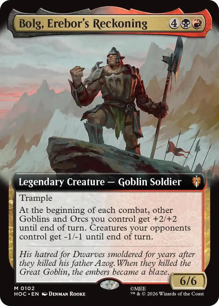 Bolg, Erebor's Reckoning 102 (The Hobbit: Eternal-Legal)  - Extended Art | Good Games Morley