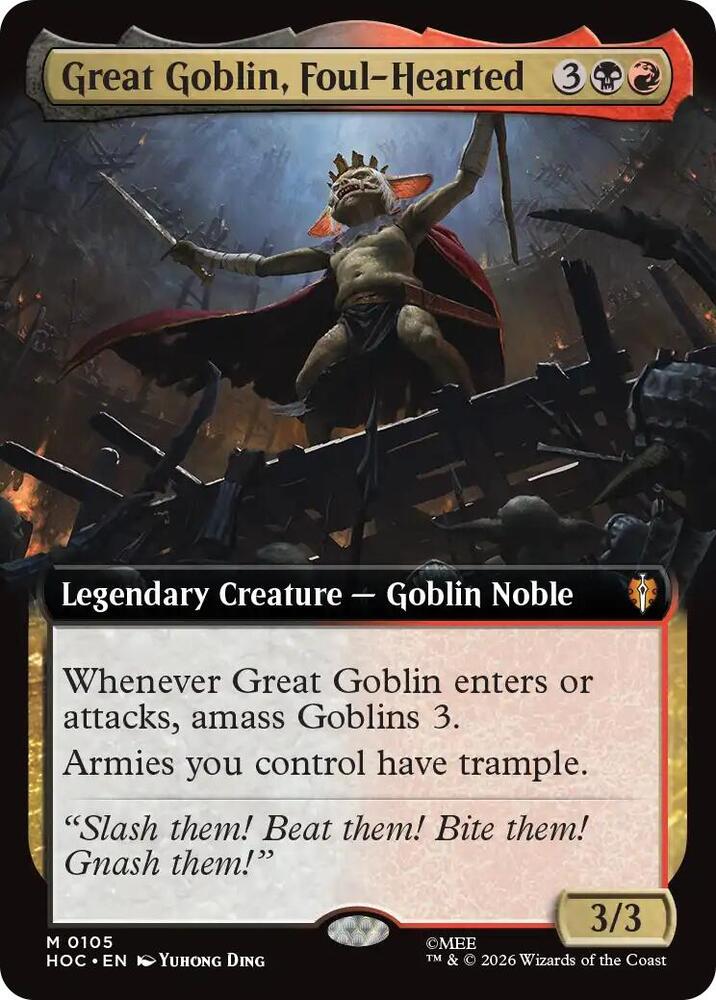 Great Goblin, Foul-Hearted 105 (The Hobbit: Eternal-Legal)  - Extended Art | Good Games Morley