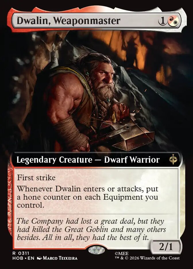 Dwalin, Weaponmaster 311 (The Hobbit)  - Extended Art Foil | Good Games Morley