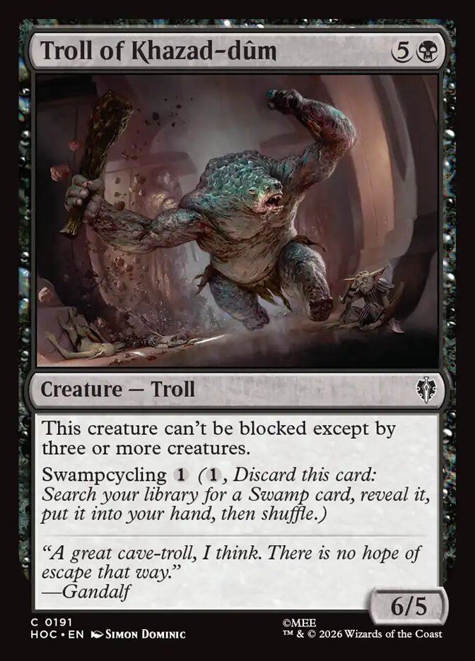 Troll of Khazad-dûm 191 (The Hobbit: Eternal-Legal)  | Good Games Morley