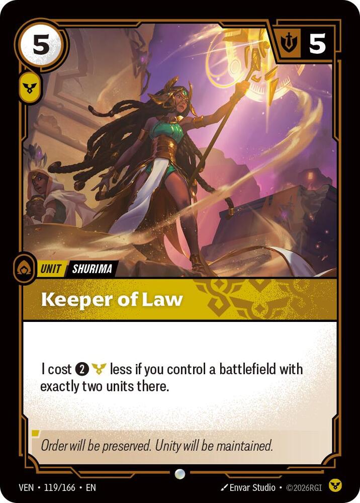 Keeper of Law 119/166 (Vendetta)  - Foil | Good Games Morley
