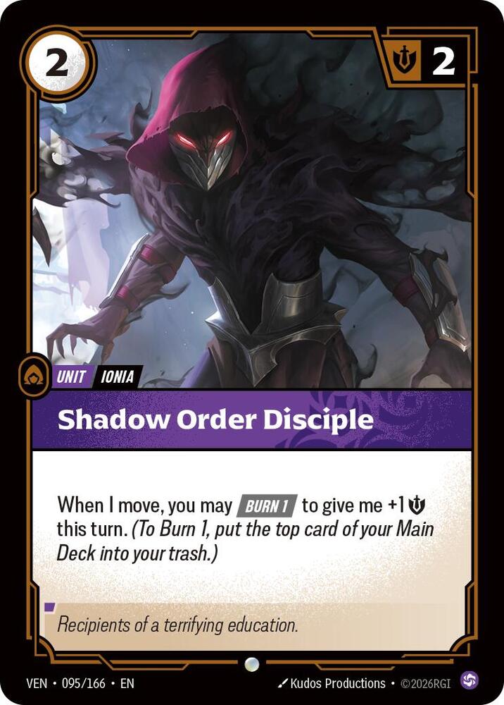 Shadow Order Disciple 095/166 (Vendetta)  - Foil | Good Games Morley