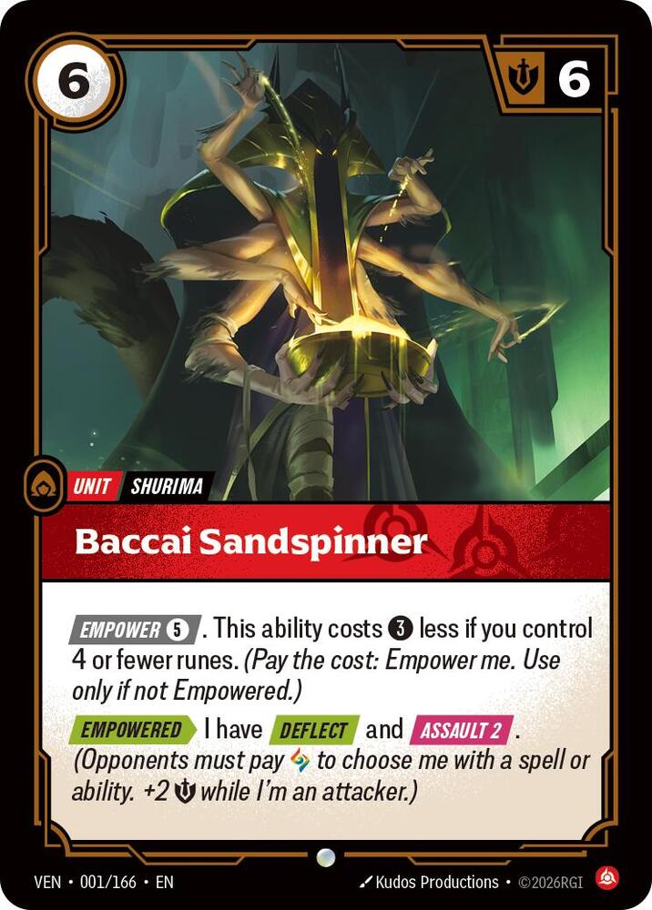 Baccai Sandspinner 001/166 (Vendetta)  - Foil | Good Games Morley