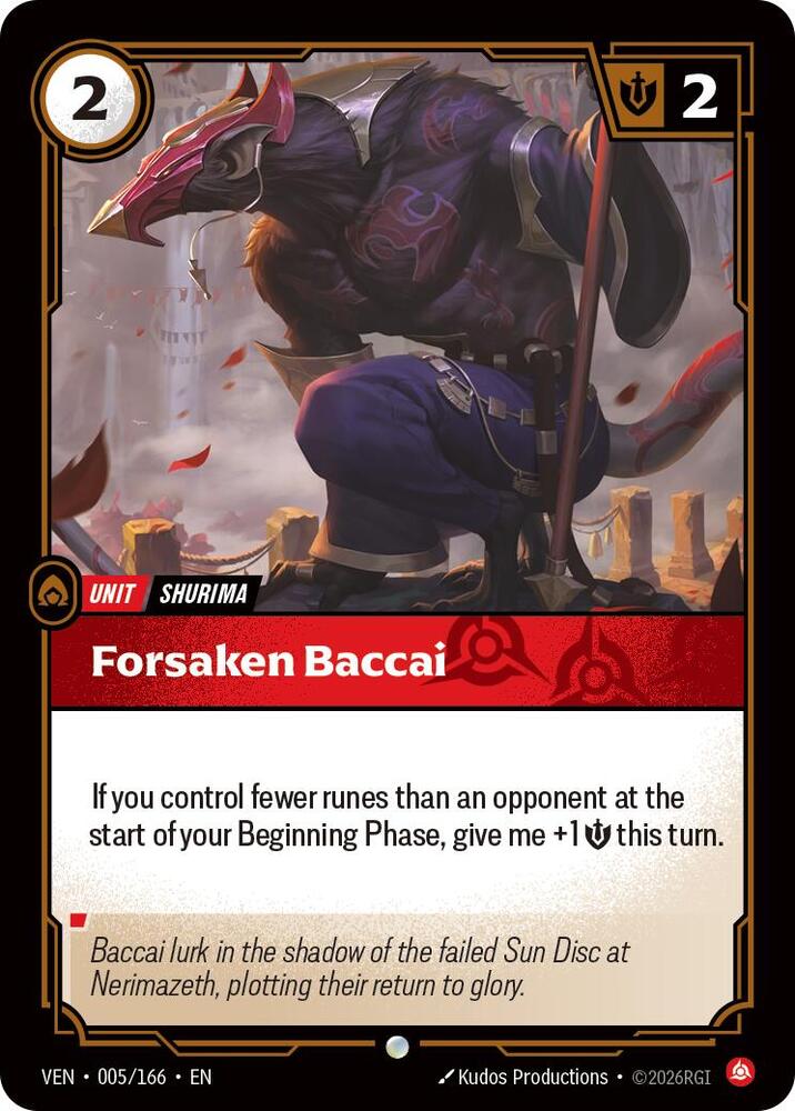 Forsaken Baccai 005/166 (Vendetta)  - Foil | Good Games Morley