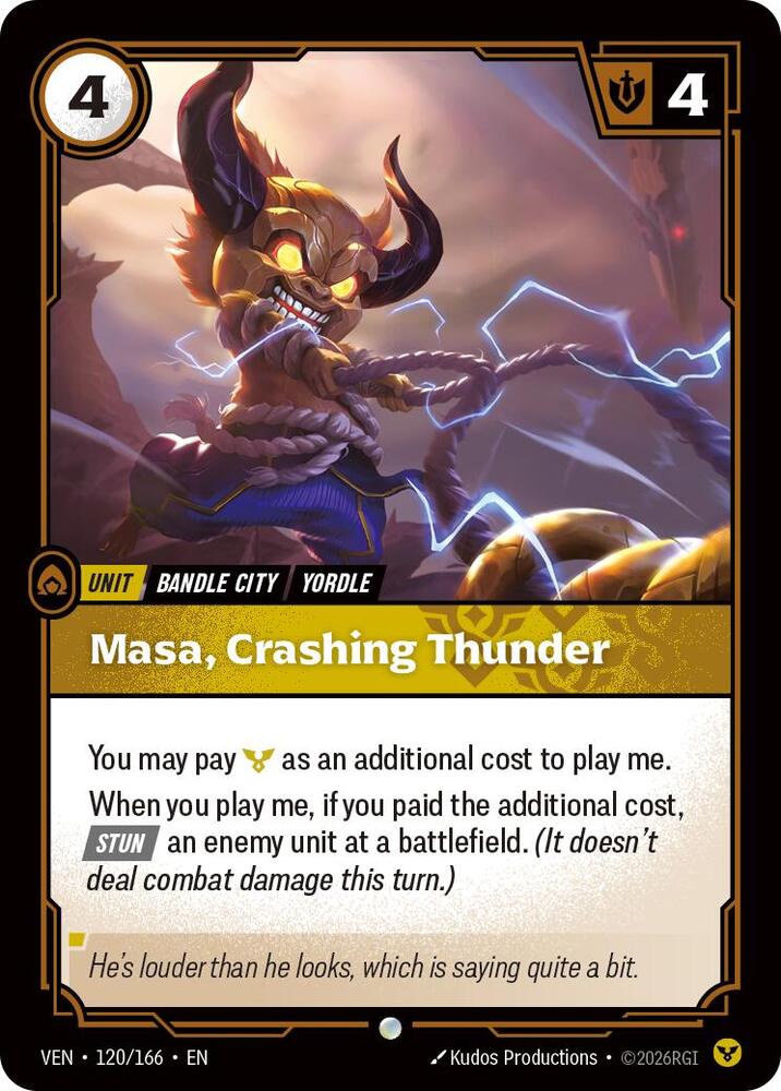 Masa Crashing Thunder 120/166 (Vendetta)  - Foil | Good Games Morley