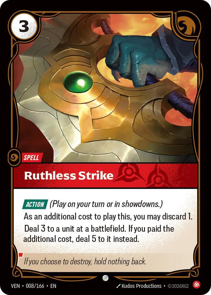 Ruthless Strike 008/166 (Vendetta)  - Foil | Good Games Morley