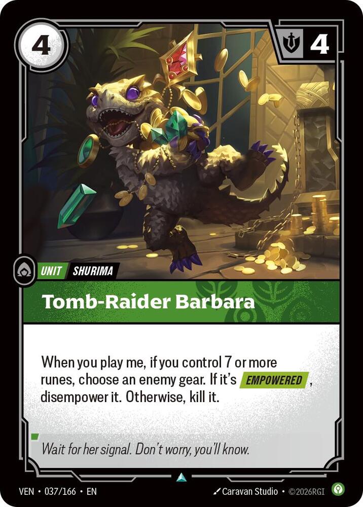 Tomb-Raider Barbara 037/166 (Vendetta)  - Foil | Good Games Morley