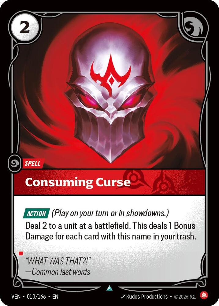 Consuming Curse 010/166 (Vendetta)  - Foil | Good Games Morley